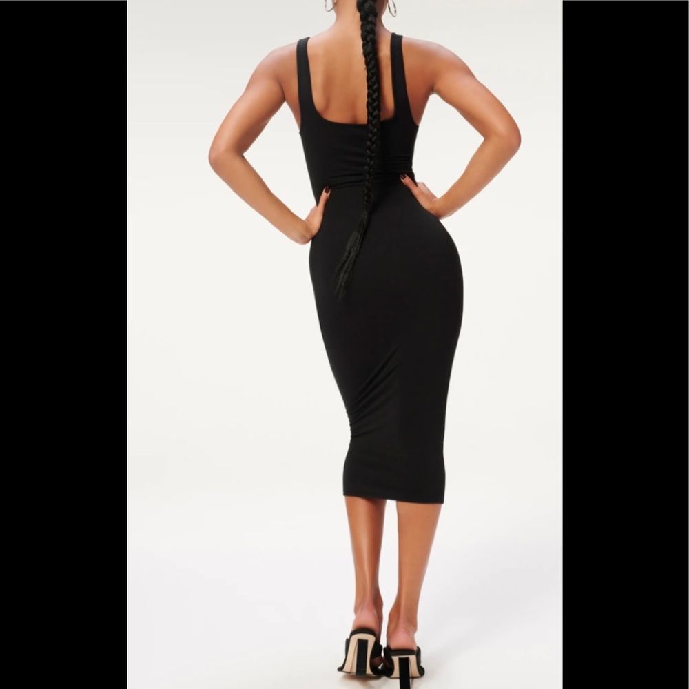 Good American MIDI scoop neck black dress XL - Picture 2 of 5